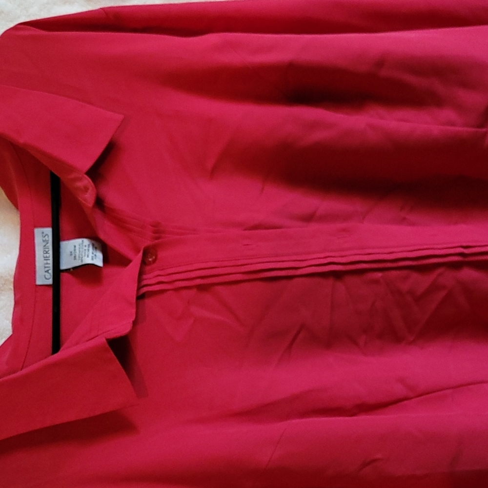 Catherine's red blouse